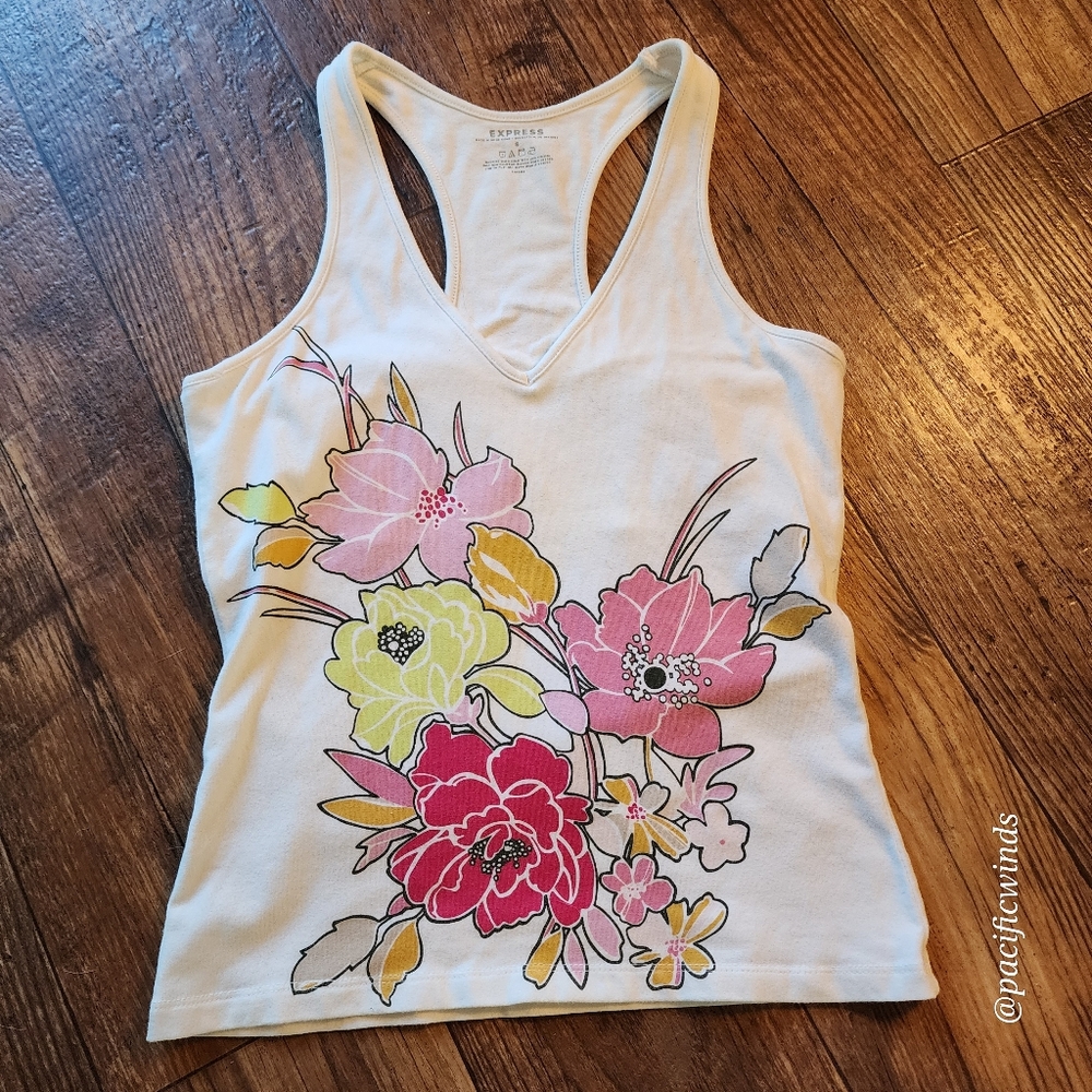 VINTAGE!!  EXPRESS LIKE NEW! BRA TOP WHITE SMALL